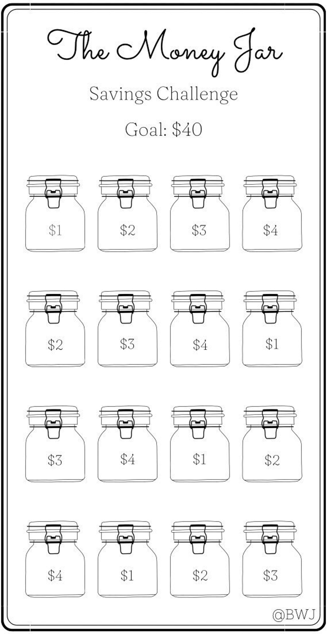 the-money-jar-savings-challenge-save-40-dollars-low-income-fits-inside-a6-envelopes-pdf-etsy for Mini Savings Challenge Free Printable The Money Jar Savings Challenge ~ Save 40 Dollars ~ Low Income ~ Fits Inside A6 Envelopes ~ PDF - Etsy for Mini Savings Challenge Free Printable
