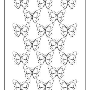 May include: A rectangular white savings challenge tracker card featuring black line art of twenty butterflies. The text reads $300 Savings Challenge and Each Icon Is Worth: $15, with the brand name BudgetingWithJenni at the bottom.