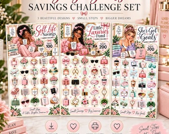 NEW* Girly Goals: Printable A6 Envelope Inserts & Matching Envelope Dashboards (Digital Download)
