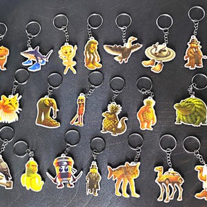 Italian Brainrot Memes Keychain | Balerinna Cappucinna | Tung Tung Tung Sahur | Tralalero Tralala | Brr Brr Patapim | Tiktok Meme Merch