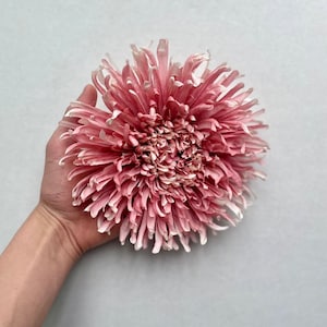 Fabric flower brooch rose oversized chrysanthemum flower brooch 7 inch gift for mom image 4