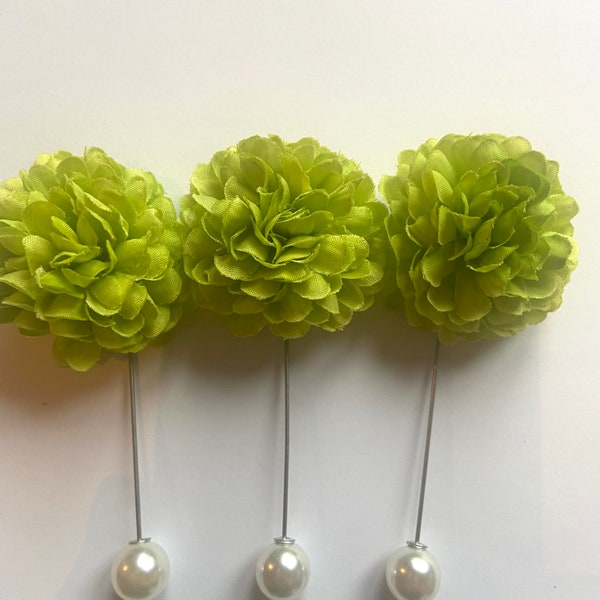 Green boutonnières green buttonholes wedding flowers with pearls