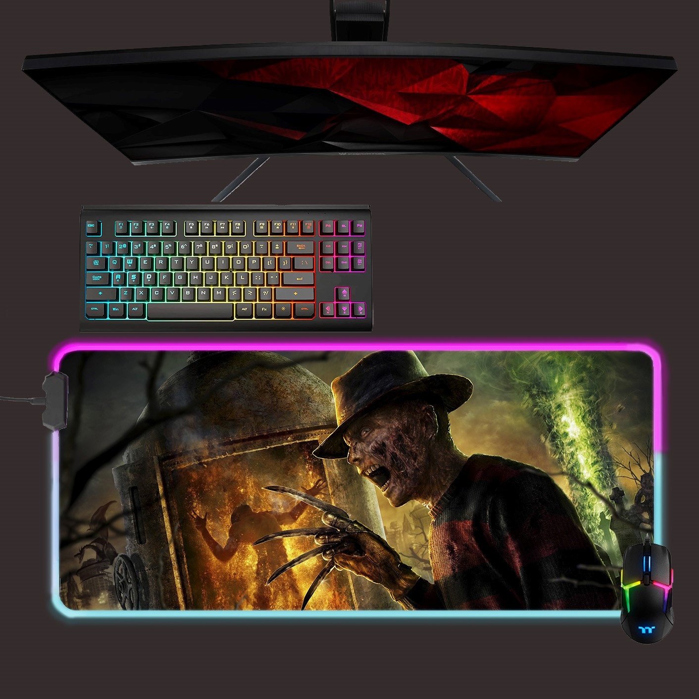 A Nightmare On Elm Street LED RGB mouse pads