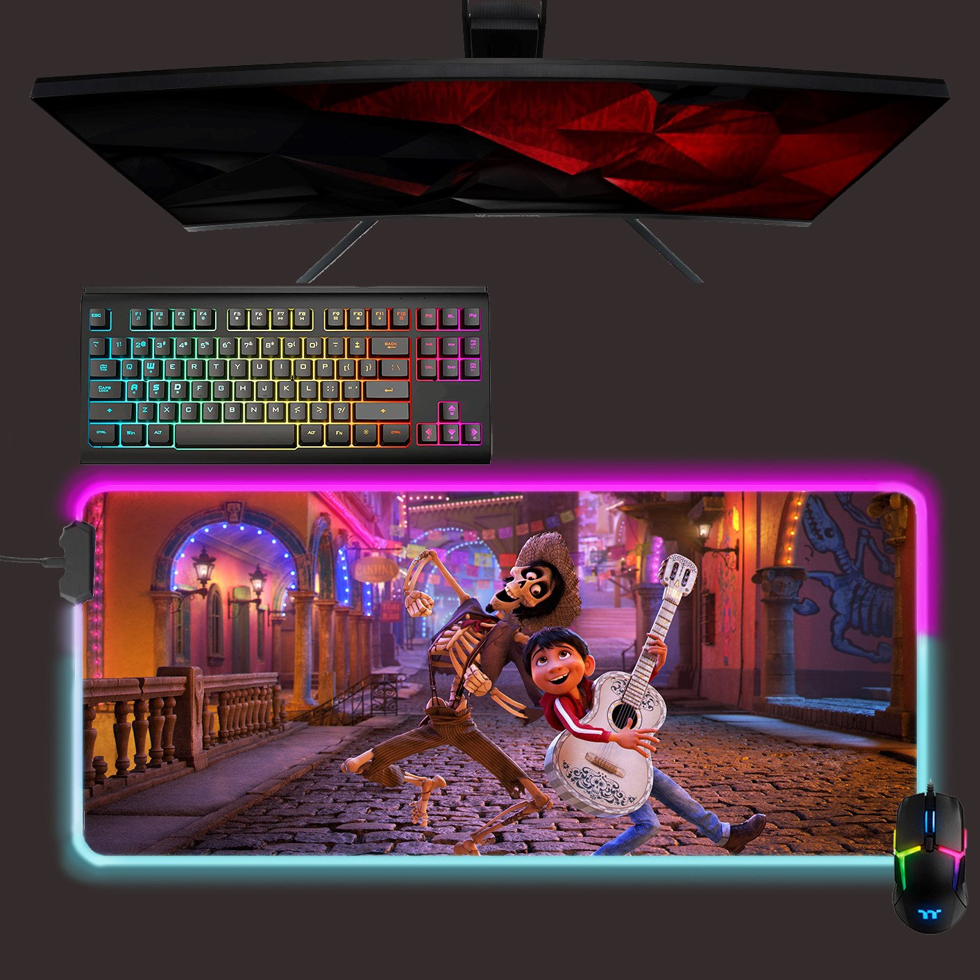 Coco Led Mouse Mat, Rgb Mouse Pad, Gaming Mouse Pad