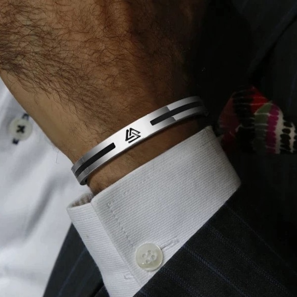 Mens Metal Cuff Bracelet Etsy