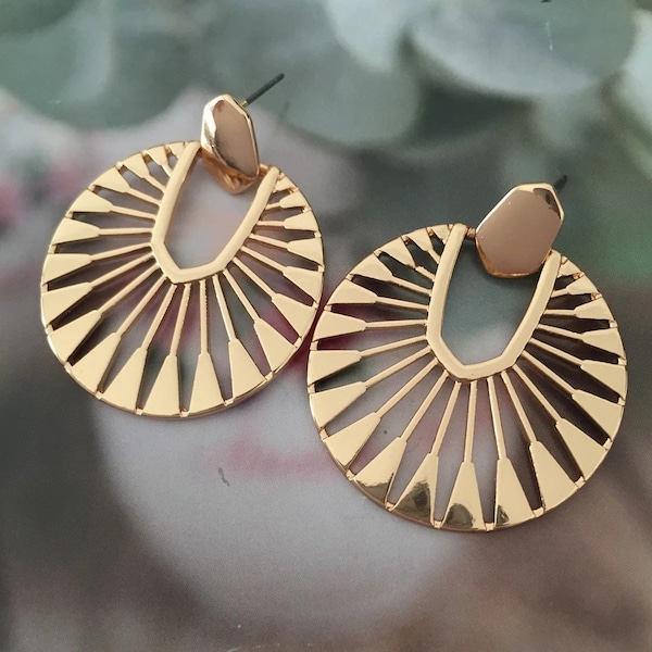 Big Round Earrings Etsy