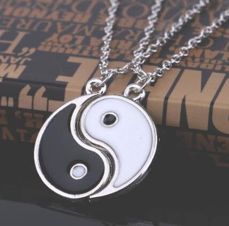 Yin Yang Couple Necklace Yin Yang Pendant Necklaces Couple Etsy