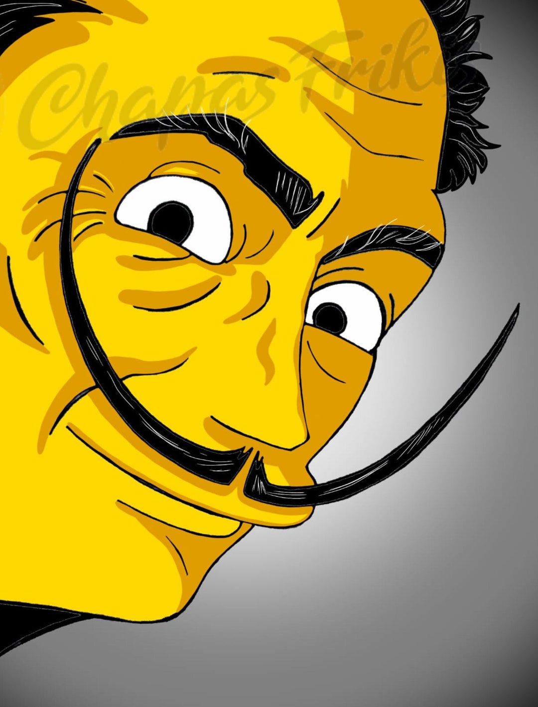 Salvador Dali Illustration Simpsons Fanart Printable Digital - Etsy