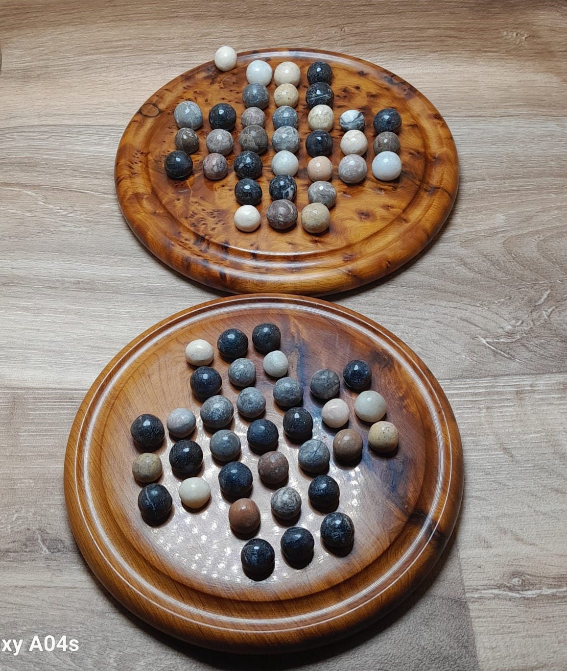 Jeu De Solitaire Marocain Vintage Fait Main En Bois De Thuya - Artisanat Traditionnel - Idée Cadeau Personnalisée Avec Gravure - Israel