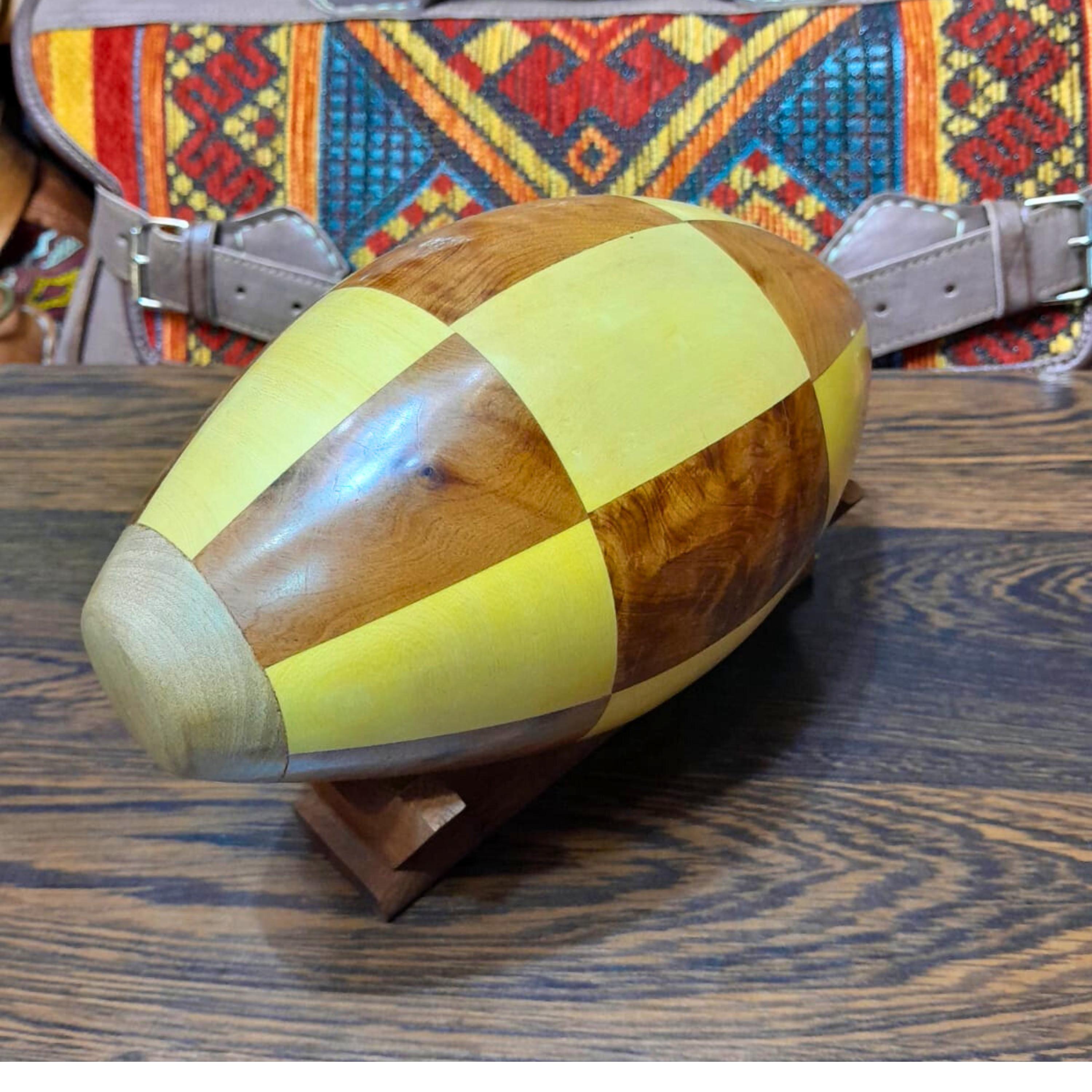 Hand Made Rugby Rugby Ball Made From Juniper and Lemon Wood, Rugby Fanatic,handmade in ...