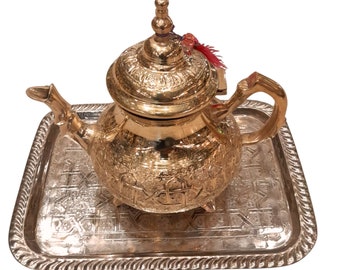 Moroccan Handmade Luxurious copper Tea pot, Moroccan Handcrafted Teapot, Handmade teapot, 68 Ounces (2 Liter)