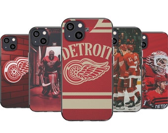 Detroit Red Wings Team Hockey Nhl Phone Case for iPhone 15 14 13 12 11 Pro Max Case iPhone 14 Xs Max XR 7 8 14 15 Pro Plus SE ,Case Samsung