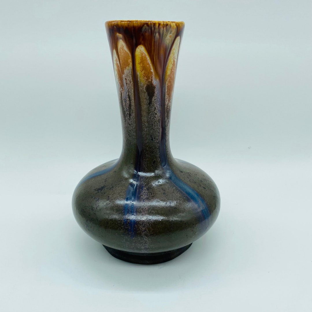 Vintage Belgian Drip Glaze Pottery Vase Made in Belgium - Etsy UK