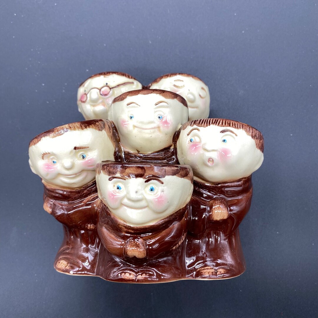 Vintage Friar Chucky Monks Eggs Holder 1980s Holds 6 Eggs Etsy