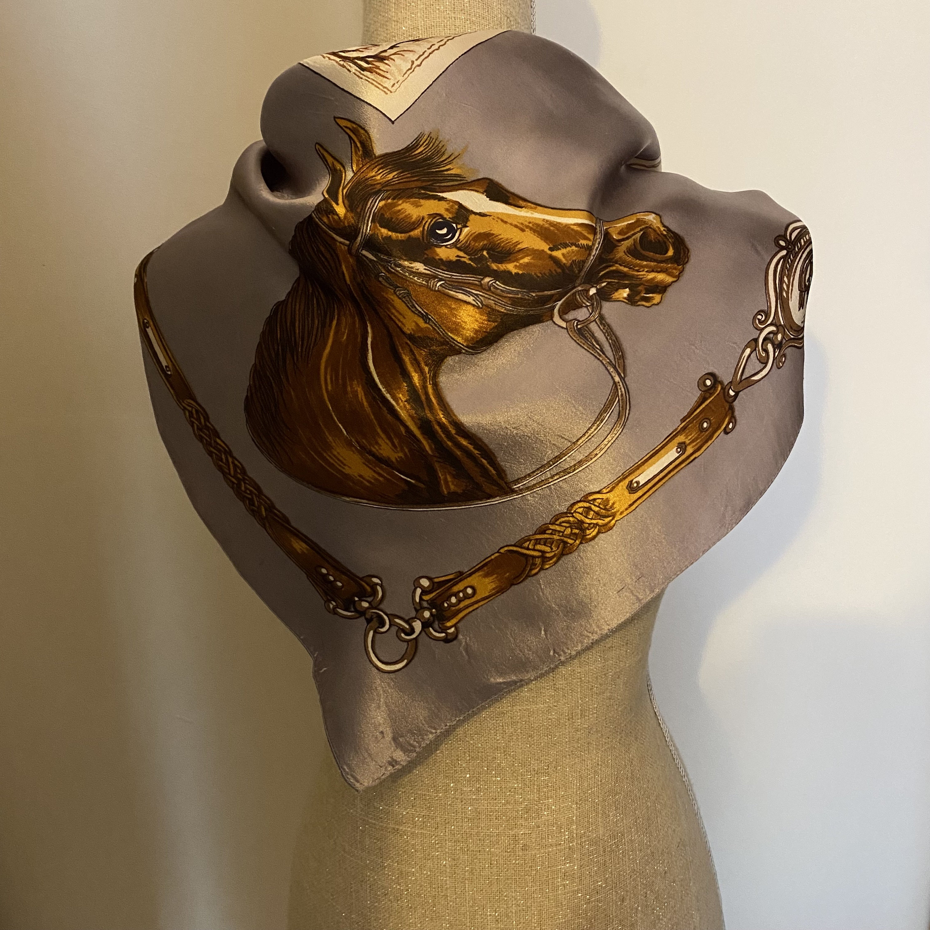 Equestrian Silk Scarf ~ Run for the Roses - Donna B Fine Art