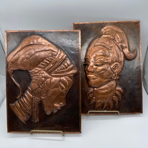 Embossed Copper Art Etsy