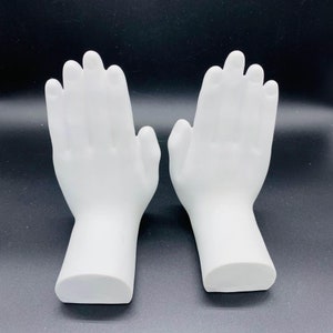 Hands Bookends Decorative White Vintage Retro