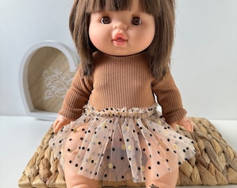Körperfell Puppen 34-36 cm, Puppenkleidung Minikane, Miniland, Baby Born little