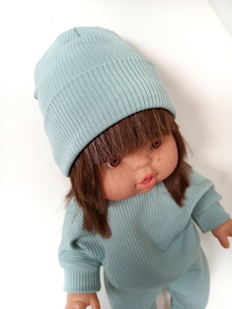 Puppenkleidung, Pullover Hose Mütze für Puppen 32-36 cm Minikane, Baby Annabelle, Baby Born little Bild 5