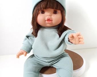 Puppenkleidung, Pullover Hose Mütze für Puppen 32-36 cm( Minikane, Baby Annabelle, Baby Born little)