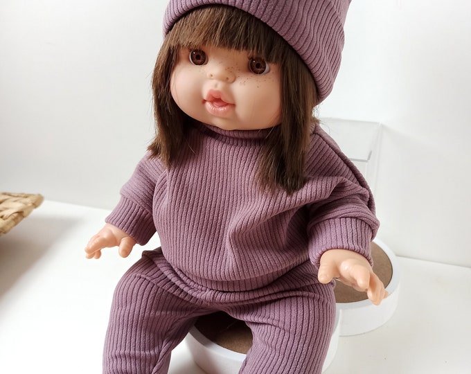 Puppenkleidung, Pullover Hose Mütze für Puppen 32-43 cm( Minikane, Baby Annabelle, Baby Born)