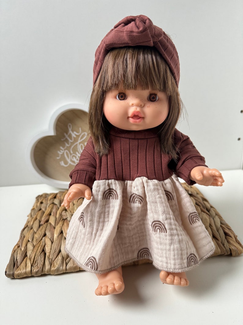 Kleid Stirnband für Puppen 32-36 cm Minikane, Baby Annabelle, Baby Born little, Puppenkleidung Bild 4