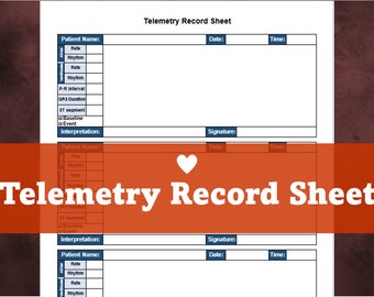 Telemetry/EKG Nurse Report Sheet