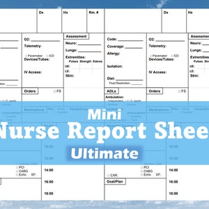 Ultimate Mini Nurse Report Sheet