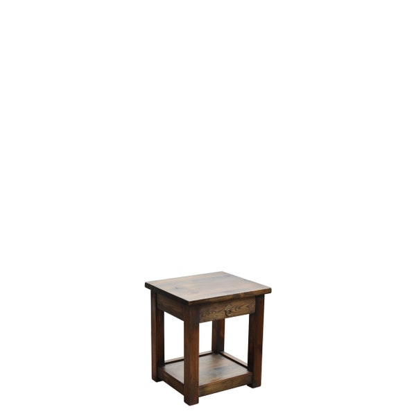 Kalamantan - Table de nuit Keraton II | Table de nuit en bois | Table de nuit 1 tiroirs
