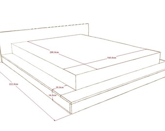 Kalamantan - Cama de madera Malang | Cama de madera | Cama clásica | Marco de cama de madera maciza