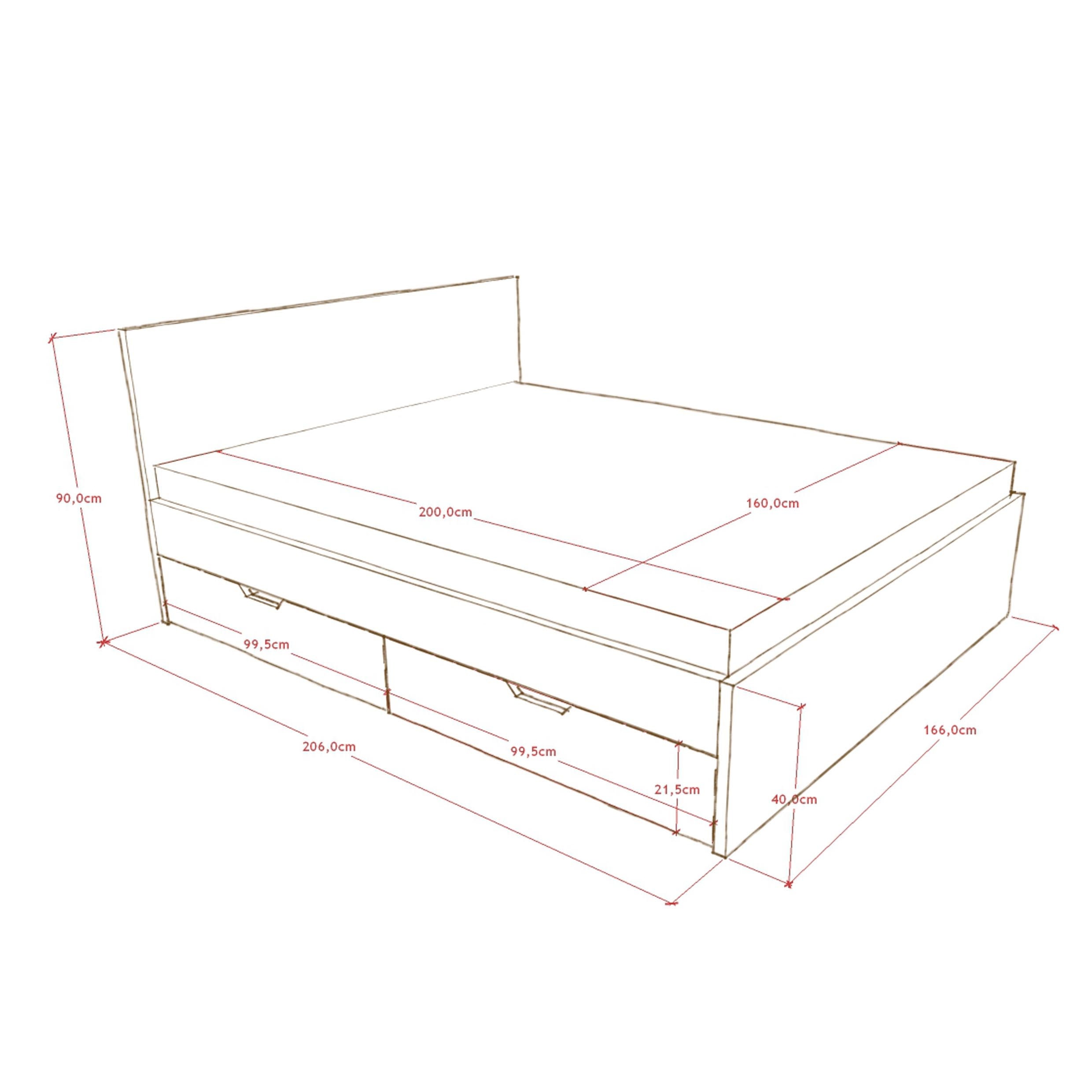 Kalamantan Sumatra Wooden Bed With Drawers Drawers Bed Wooden Bed