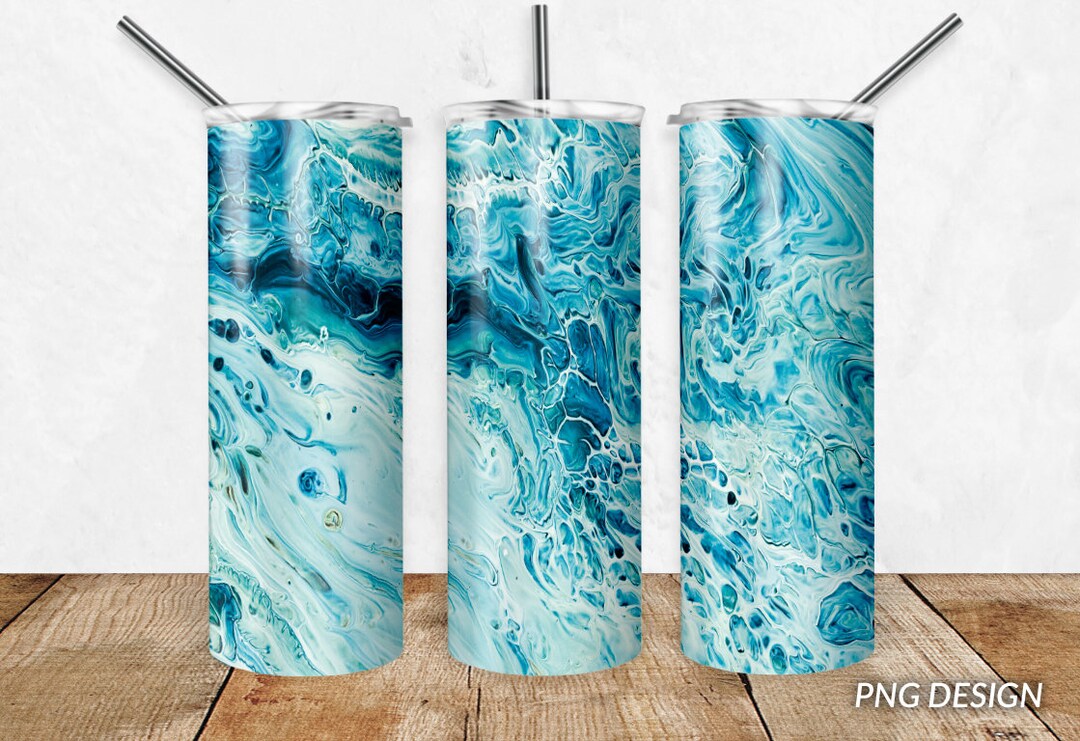 Blue Marble Texture 20 Oz Tumbler PNG Sublimation Design, Seamless ...