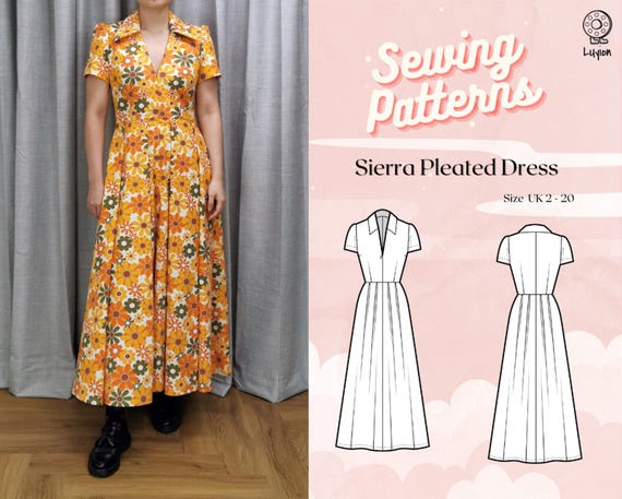side pleated dress pattern side pleat dress
