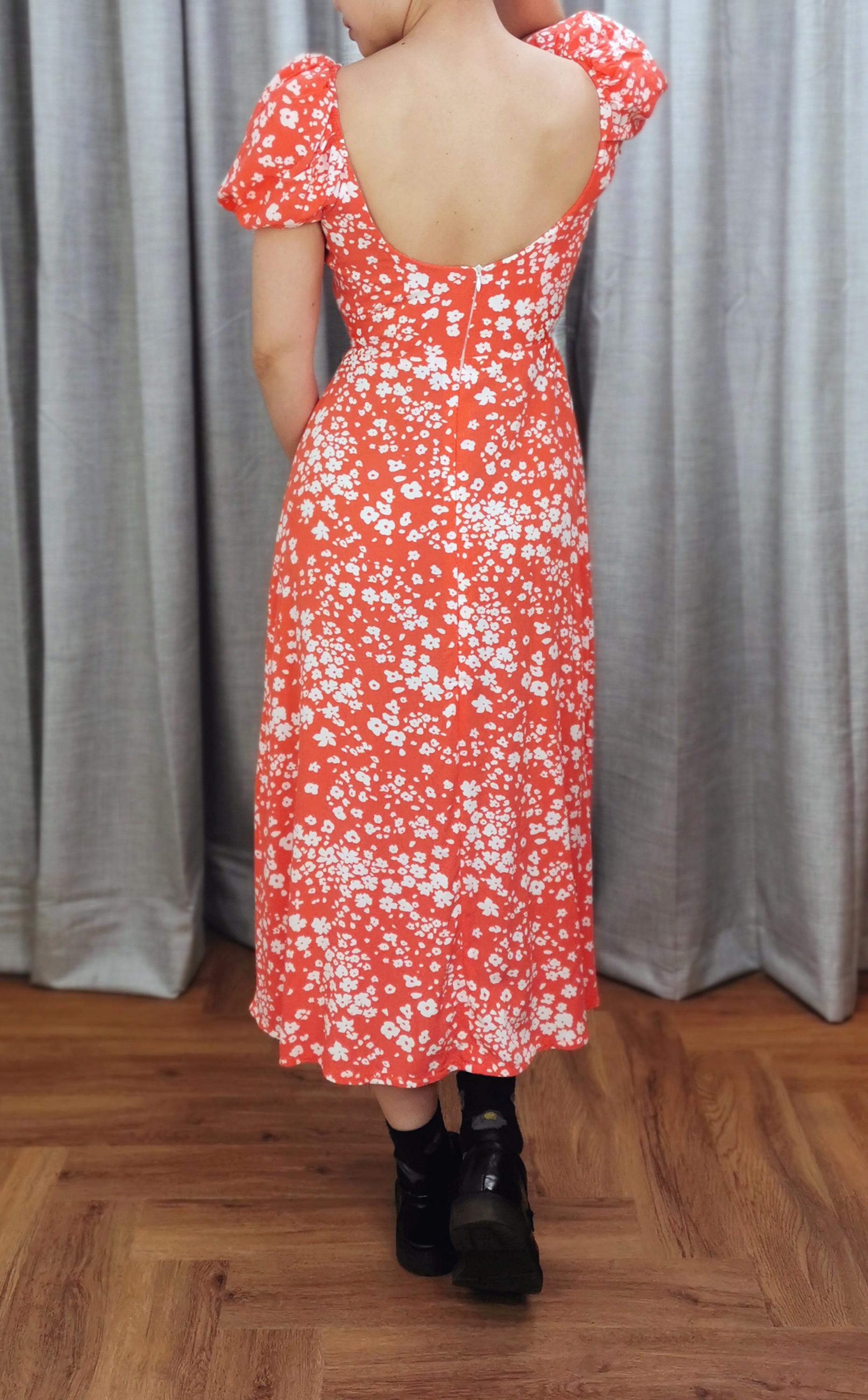 Acka puff sleeve flare dress サイズ2 Puff Sleeve Fit and Flare Dresses | Loft
