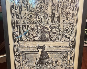 Numbered framed print