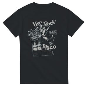 Retro Vive Le Rock Punk  T-shirt