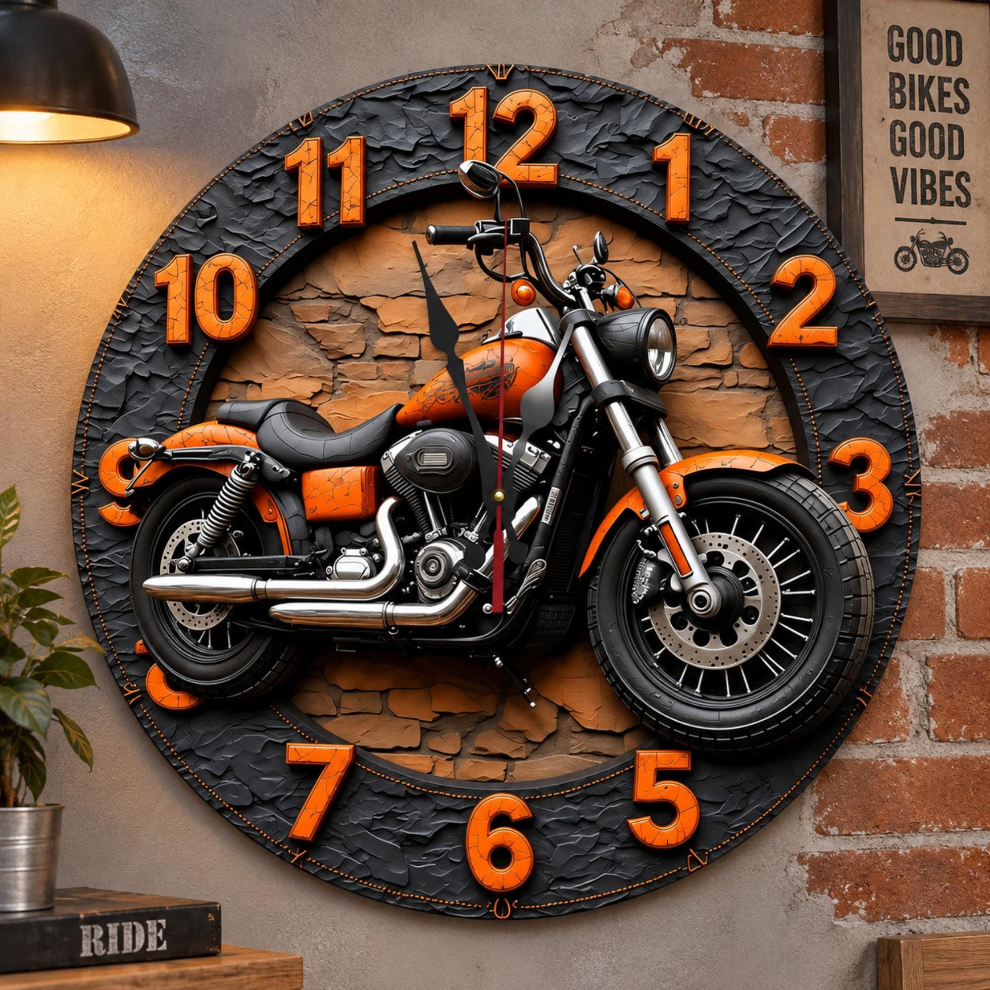Vintage Harley Davidson Clock - Etsy