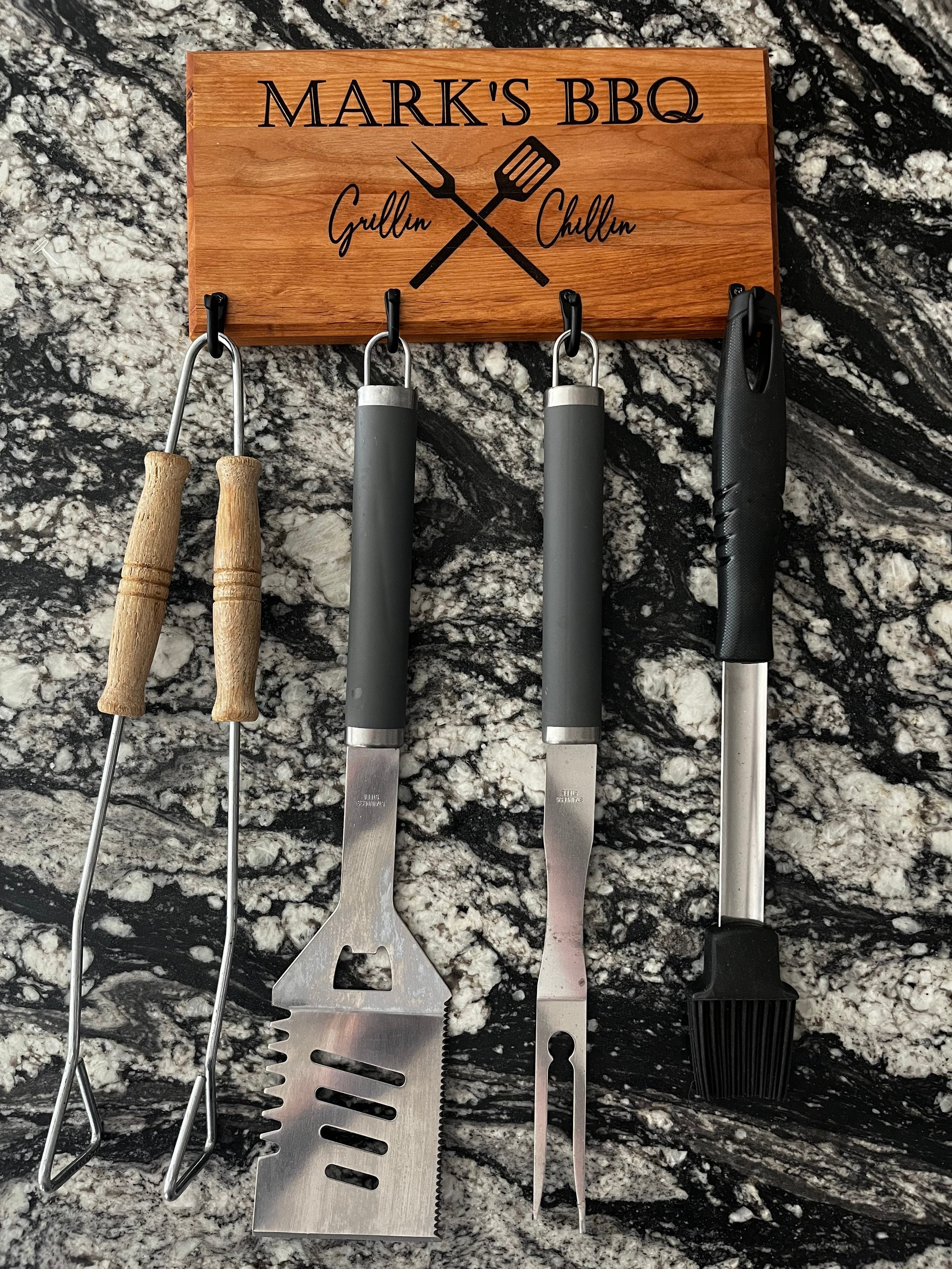 Personalized Grill Tool Hanger Griddle Etsy