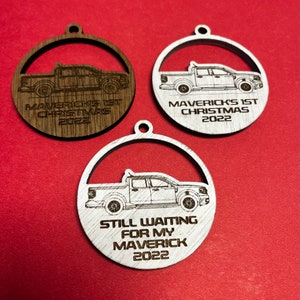 Ford Maverick Christmas Ornaments