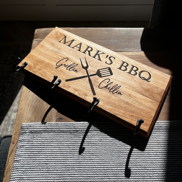 Personalized Grill Tool Hanger Griddle