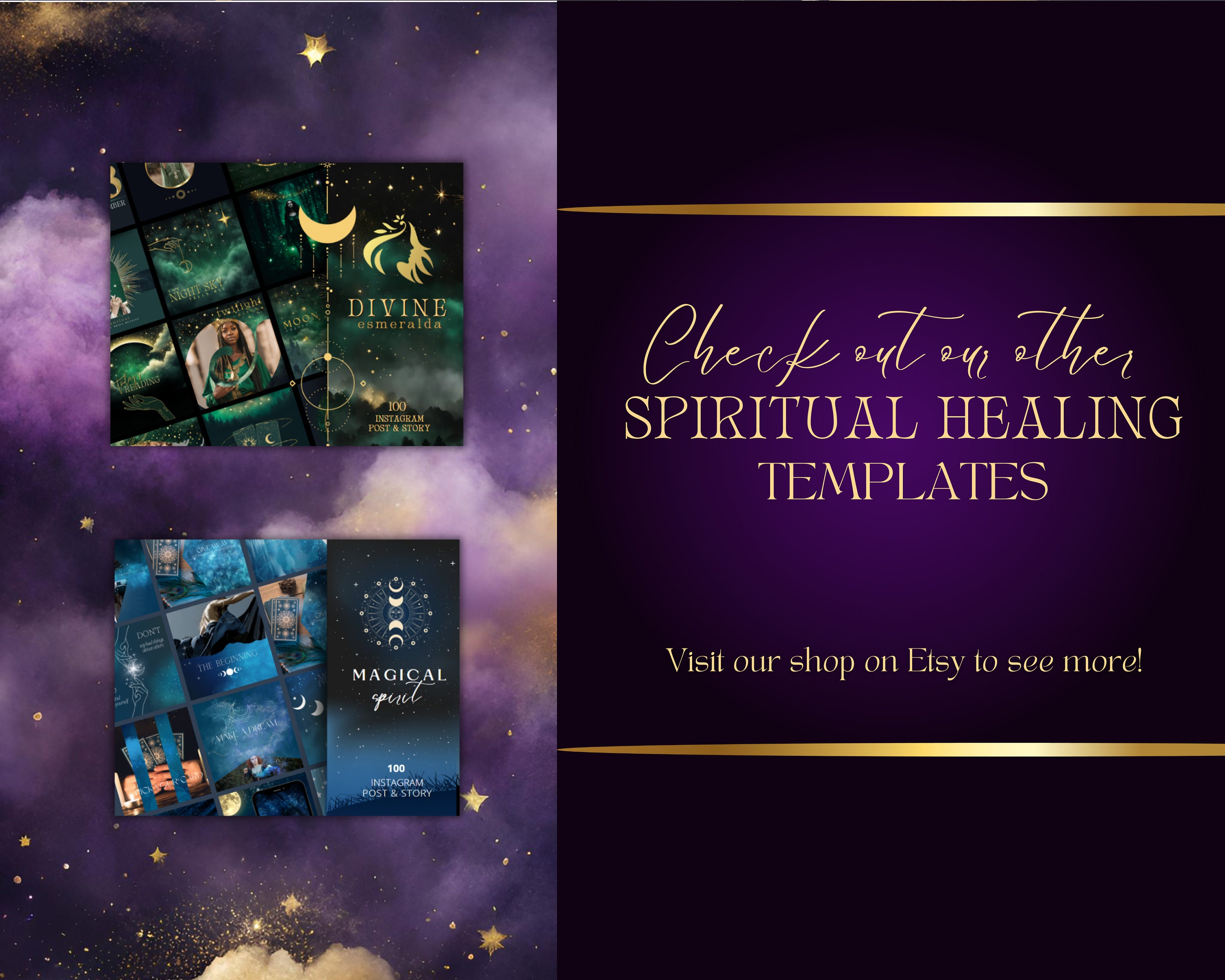 Spiritual Healing Instagram Templates, Tarot Reading Templates, Healing Spiritual Healing Instagram Templates, Tarot Reading Templates, Healing
