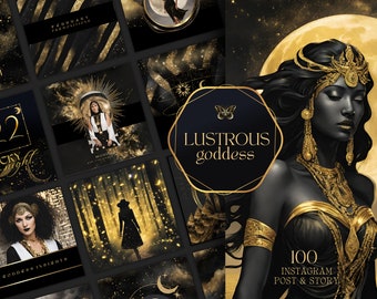 Spiritual Instagram Templates, Magical Instagram Templates, Mystical Goddess Templates