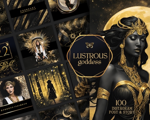 Spiritual Instagram Templates, Magical Instagram Templates, Mystical Goddess Templates