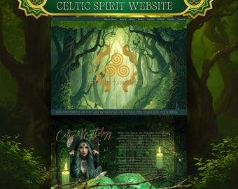 Celtic Spirit Website Webpage | Ready-made for Spiritual Healers, Coaches and Celtic Influencers
