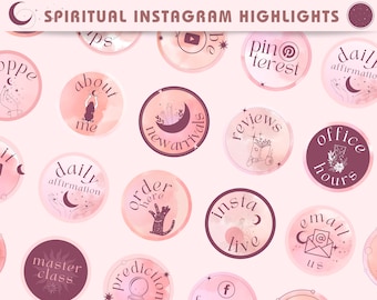 Moon Blush Instagram Highlights for Spiritual Influencers, Entrepreneurs, Life Coaches and Fashion Icons
