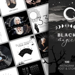 Spiritual Instagram Templates, Tarot Instagram Templates, Black Magic Instagram Templates, Spiritual Healing Templates, Magical Template