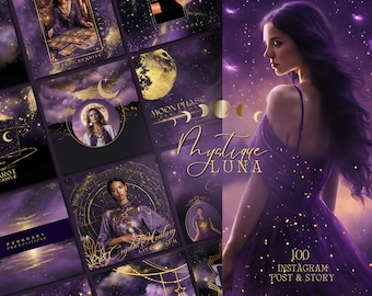 Spiritual Healing Instagram Templates, Tarot Reading Templates, Healing Templates, Reiki , Numerology, Yoga, Chakra Manipulation, Moon Phase