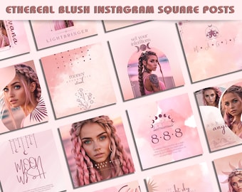 Influencer Girl Instagram Posts for Spiritual Influencer Social Media Kit, Coaches and for Business Branding