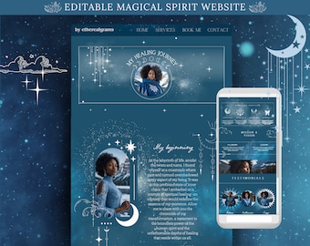 Manifest Magical Website Editable for Influencers, Coaches, Artists and for all Spiritual Life Coach
