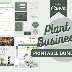 Plantillas de paquetes imprimibles para negocios de plantas, Planta imprimible, Planta de interior, Plantas de interior, Paquete de tienda de plantas, Tienda de plantas, Jardín, Flor